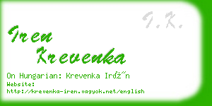 iren krevenka business card